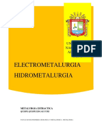 Electrometalurgia - Hidrometalurgia