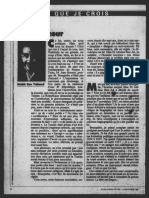 Ce Que Je Crois - Ben Ali - Bourguiba - Jeune Afrique Du 18 Novembre 1987