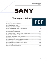 SANY SY215C Testing and Adjusting