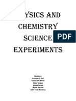 Physics and Chemistry Science Experiments