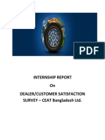 Internship Report On Dealer/Customer Satisfaction SURVEY - CEAT Bangladesh LTD