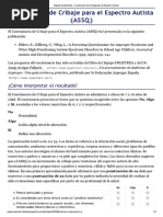 ASSQ Cuestionario de Cribaje para El Espectro Autista