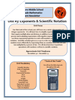 Unit 3 Exponents and Scientific Notation Newsletter