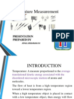 Temperature Measurement: Presentation Prepared Dy