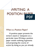 Writing A Position Paper