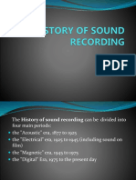 History of Sound Recording