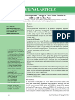 Original Article: Effects of Neurodevelopmental Therapy On Gross Motor Function in Children With Cerebral Palsy