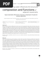 Composition and Functions: Damming Water Influences The Structure, of Adjacent Savannahs