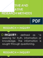 LESSON 8 Qualitative and Quantitative Reserach