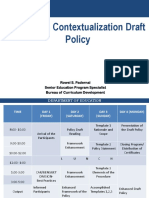 Curriculum Contextualualization Policy