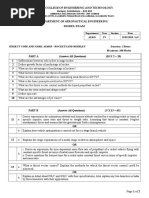 Model Exam: Department Year Section Date Aero IV - 19.03.2019 / AN