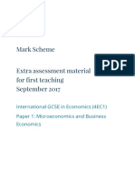 Edexcel IGCSE 9-1 EAM Marking Scheme For Paper 1