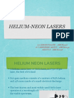 Helium-Neon Lasers: A.A.REGHUNAATH: 18BCE0227 A.V.Abhishek Arjun: 18bce0232 ARJUN.S: 18BCE0236