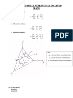 Normal and Shear Stresses On Inclined Plain