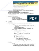 Lesson Plan On Probability and Statistics