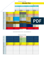 Weekly Plan: "168 Hours" Time Sheet