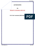 Remote Sensing and Gis: Lecture Notes