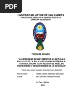 Trabajo de Investigación Policía Boliviana