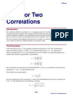 Tests For Two Correlations