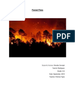 Forest Fires: Student's Names: Nicolás Carvajal Yasmín Rodríguez Grade: 2-A Date: September, 2019 Teacher: Patricia Tapia