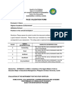 Sample Face Validity Form