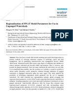 Water: Regionalization of SWAT Model Parameters For Use in Ungauged Watersheds