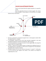 The Hysteresis Loop and Magnetic Properties