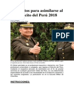 Requisitos para Asimilarse Al Ejército Del Perú 2018