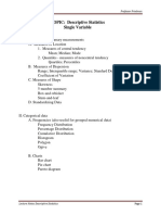 TOPIC: Descriptive Statistics Single Variable: Professor Friedman