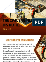 The Civil Engineer and His Duties: Group 8