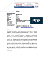 Cálculo Multivariable - Matematica 3 - Sílabo - UNIFIEECS - 2019 - 2 NUEVO