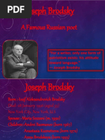 Joseph Brodsky: A Famous Russian Poet