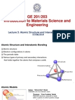 L03 Atomic Structure and Interatomic Bonding