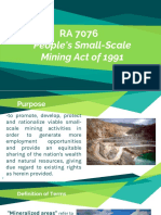 People's Small-Scale Mining Act of 1991