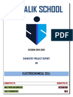 Chemistry Project On Electrochemical Cell