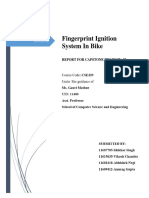 Fingerprint Ignition System in Bike: Report For Capstone Project - Ii