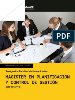 Magister en Planificacion y Control de Gestion