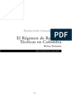 El Regimen de Reservas Tecnicas en Colombia