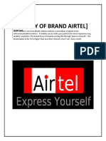 (A Study of Brand Airtel) : Bharti Airtel Jagriti Shivpuri, Ritika Edoliya, Sakshi Suri Srishti Singh