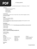 Conceptual Chemistry Syllabus