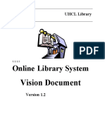 Online Library System: Vision Document