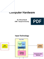 Computer Hardware: By. Nikunj Nayak CMS - Ganpat University