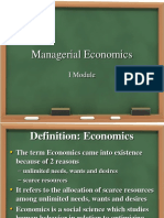 Managerial Economics I Module