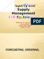 Forecasting and Ordering (Property and Supply Management)