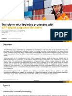 Transform Your Logistics Processes With: SAP Digital Logistics Solutions