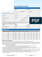 Enrollment Card For Group Insurance: Member Information