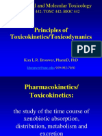 Biochemical and Molecular Toxicology: Principles of Toxicokinetics/Toxicodynanics