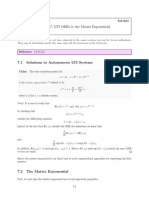 Lecture 7: Lti Odes & The Matrix Exponential