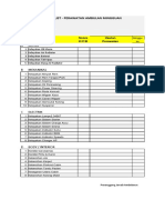 A Mesin: Check List - Perawatan Ambulan Mingguan