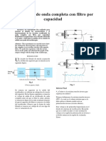 Rectificador de Onda Completa Con Filtro Por Capacidad: Resumen-El Experimento Fue Realizado para